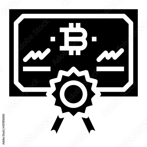 certificate glyph icon