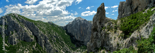 Croatia Paklenica National Park extra wide panorama in Croatia, Europe photo