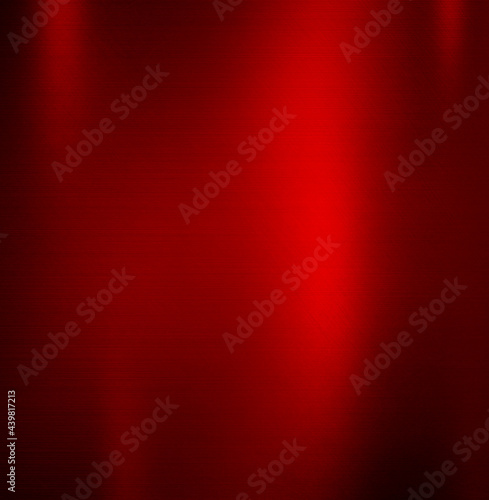 Red metal texture. Abstract steel background with reflection