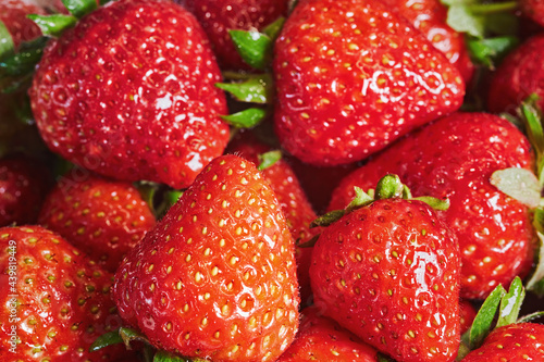 Fresh ripe strawberries background