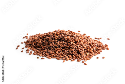 Pile of cress plain seeds isolated on white ready to plant