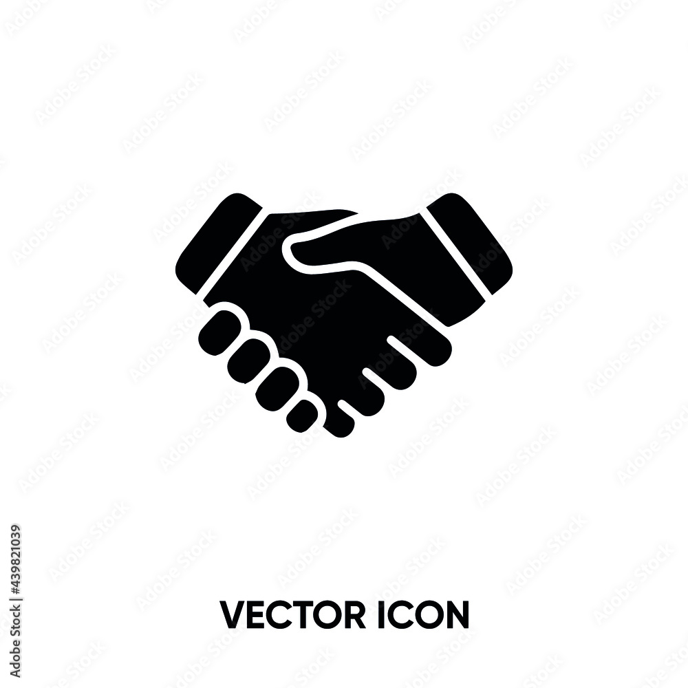 Handshake vector icon. Modern, simple flat vector illustration for website or mobile app.Agreement symbol, logo illustration. Pixel perfect vector graphics