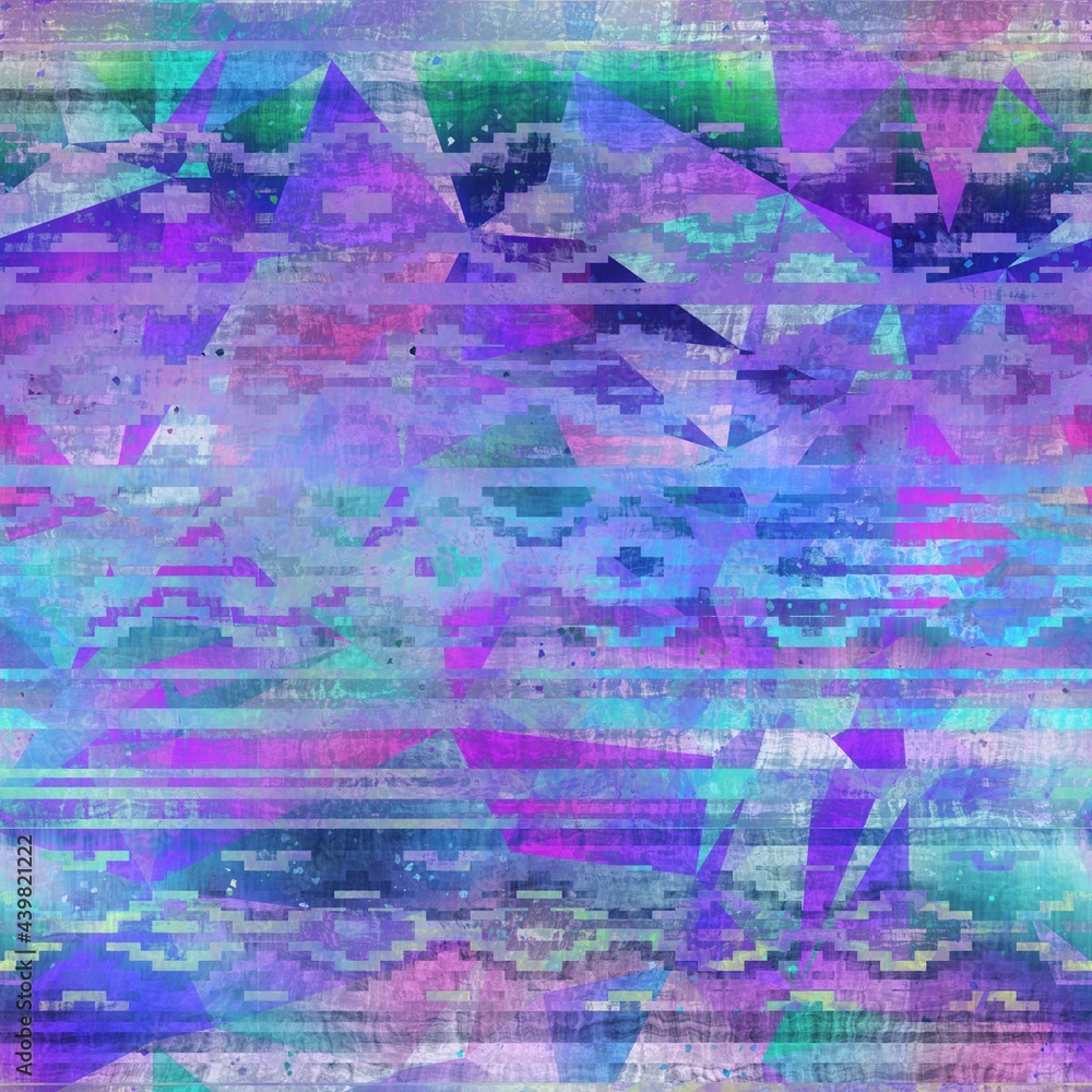 Obraz premium Seamless iridescent rainbow light pattern for print. High quality illustration. Swirly mix of pastel colors resembling holographic foil. Fantasy spectrum mermaid fantastical pattern for print.