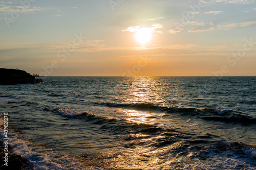 Sunset on Black sea.