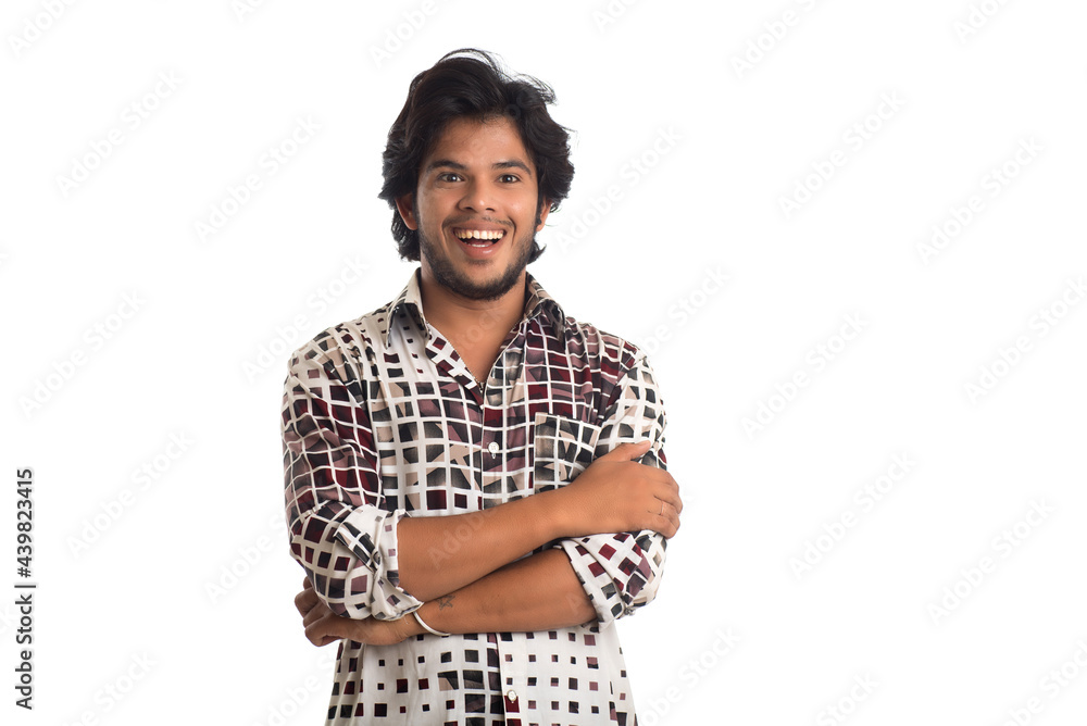 Young man posing on a white background Young man posing on a white background