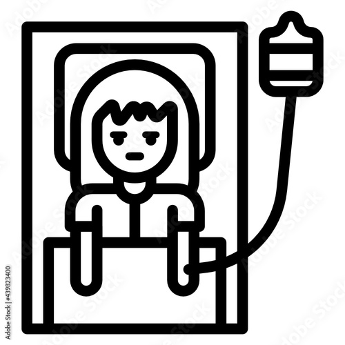 Patient getting saline on the bed