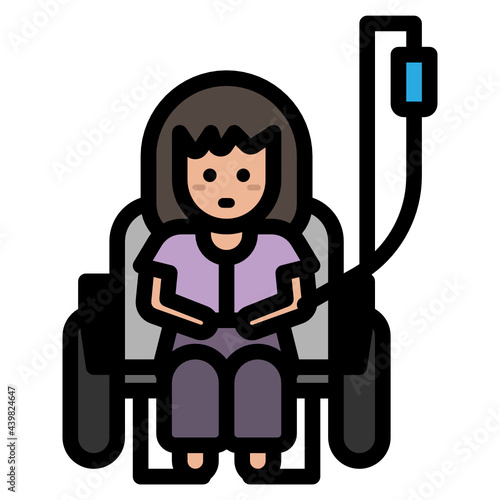 Patient getting medicine infusion