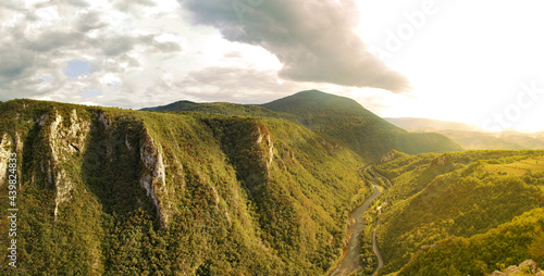 Beautiful mountainous landscape with Vrbas Canyon in Bosnia and Herzegovina photo