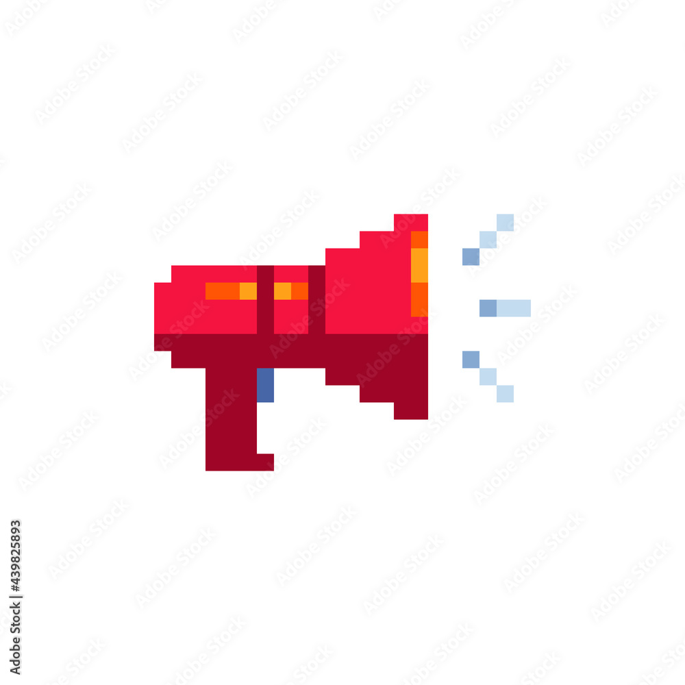 Audio speaker volume. Sound icon. Pixel art style. 8-bit. Design mobile apps. Isolated abstract vector illustration. Audio speaker volume. Sound icon. Pixel art style. 8-bit. Design mobile apps. Isolated abstract vector illustration.