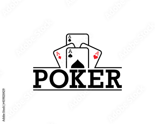 poker logo vector creative design template photo