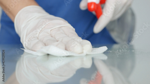 Cleaning Surface, Disinfecting in Coronavirus Pandemic Outbreak, Disinfectant in Hospitals for Covid-19 Disease, Washing