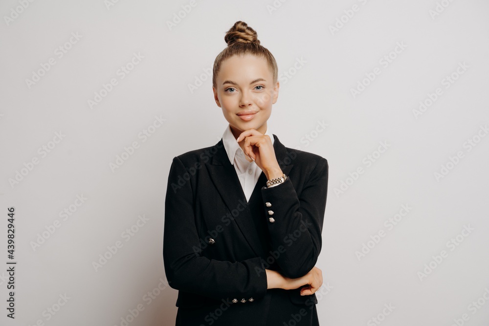 Professional attractive business lady posing in studio Professional attractive business lady posing in studio