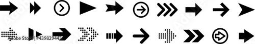 arrow icon set. Arrow icons collection. Arrow vector set design. Cursor. Arrows isolated on white background. 