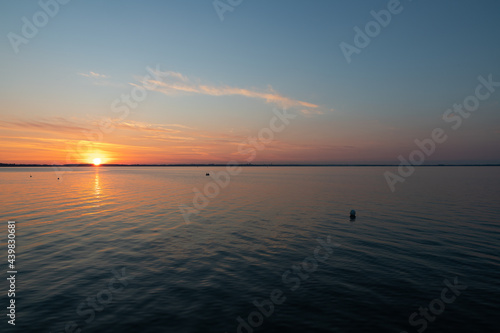 sunset in the sea