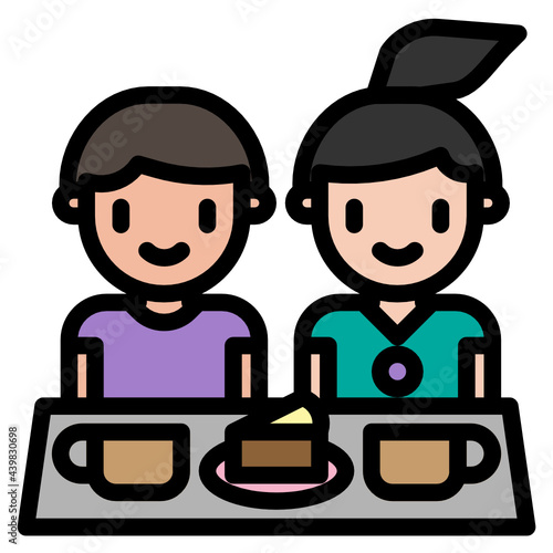 Couple in caf�
