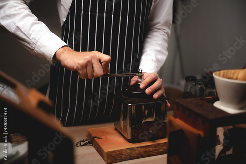 professional barista making...