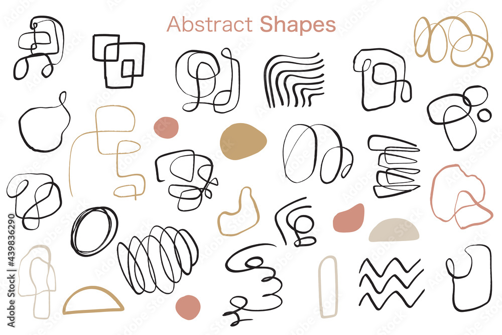 Minimal Abstract organic shapes elements collection Minimal Abstract organic shapes elements collection