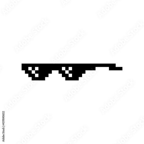 Boss glasses meme vector illustration. Thug life design.