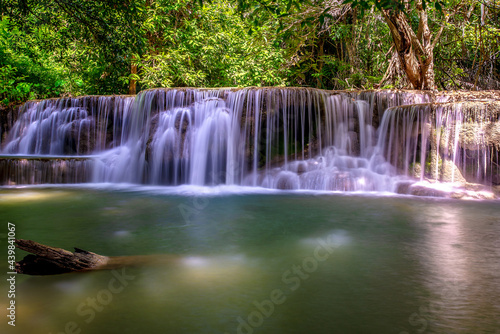 Beautiful waterfall in  deep forest   Kanchanaburi province  Thailand