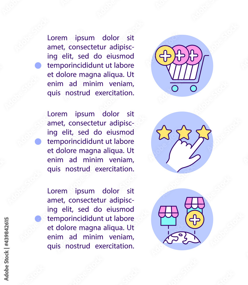 Starting new business on marketplaces concept line icons with text. PPT page vector template with copy space. Brochure, magazine, newsletter design element. Online market linear illustrations on white Starting new business on marketplaces concept line icons with text. PPT page vector template with copy space. Brochure, magazine, newsletter design element. Online market linear illustrations on white