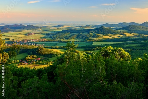 Green spring landscape in Central Europe