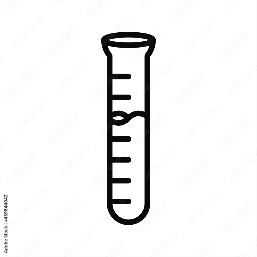 Laboratory test icon. Lab diagnostics. Chemical research. Thin line illustration. Test tubes. Scientific laboratory. Contour symbol on white background. editable stroke. Laboratory test icon. Lab diagnostics. Chemical research. Thin line illustration. Test tubes. Scientific laboratory. Contour symbol on white background. editable stroke.
