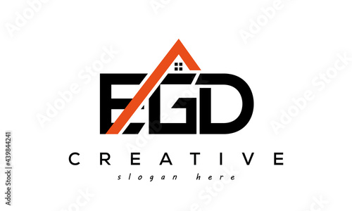 EGD letters real estate construction logo vector photo