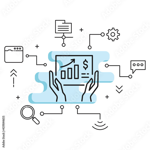 website traffic stats concept vector Glyph icon design, Cloud computing and Internet hosting services Symbol on White background