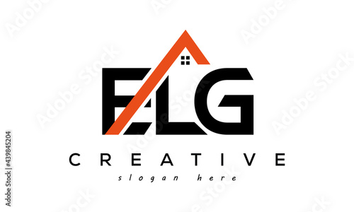 ELG letters real estate construction logo vector photo