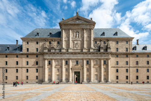 main facade of the monastery of el escorial. Architectural work commissioned by Felipe II photo