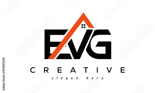 EVG letters real estate construction logo vector photo