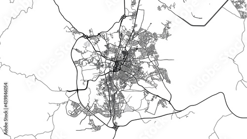 Urban vector city map of Ta'if, Saudi Arabia, Middle East
