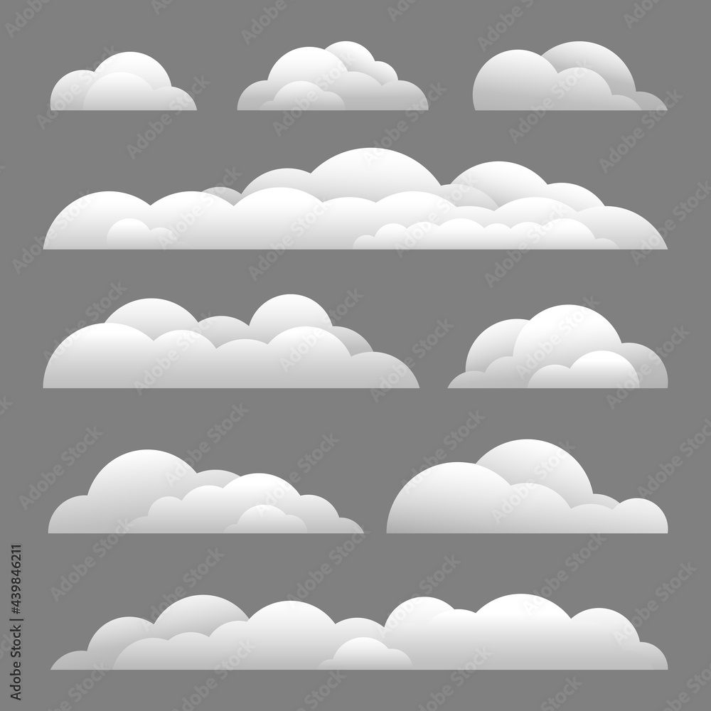 Vector Illustration. Set of clouds isolated on background
Vector Illustration. Set of clouds isolated on background