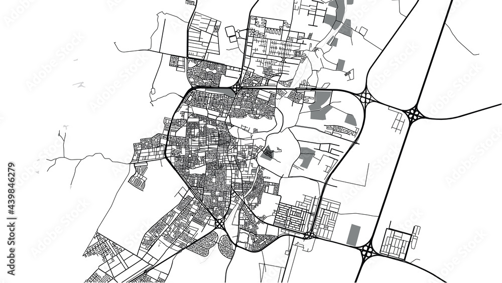 Urban vector city map of Ha'il, Saudi Arabia, Middle East Urban vector city map of Ha'il, Saudi Arabia, Middle East