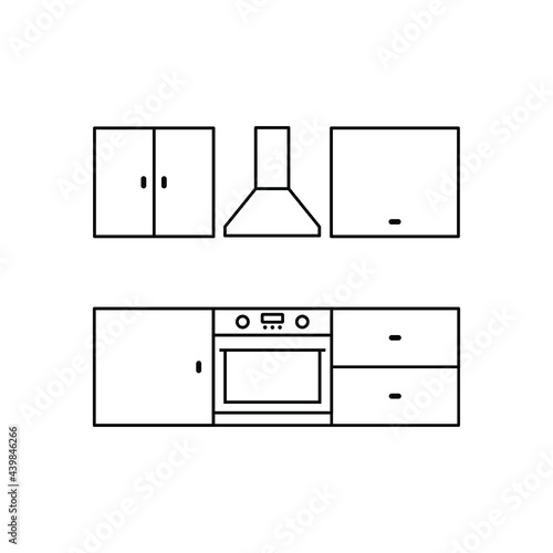 kitchen design icon oven cooking sign 