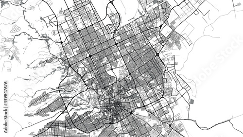 Urban vector city map of Riyadh, Saudi Arabia, Middle East