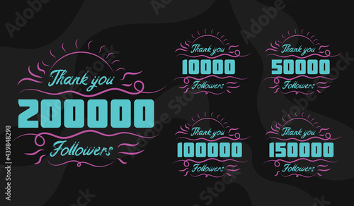 Thank you followers label set