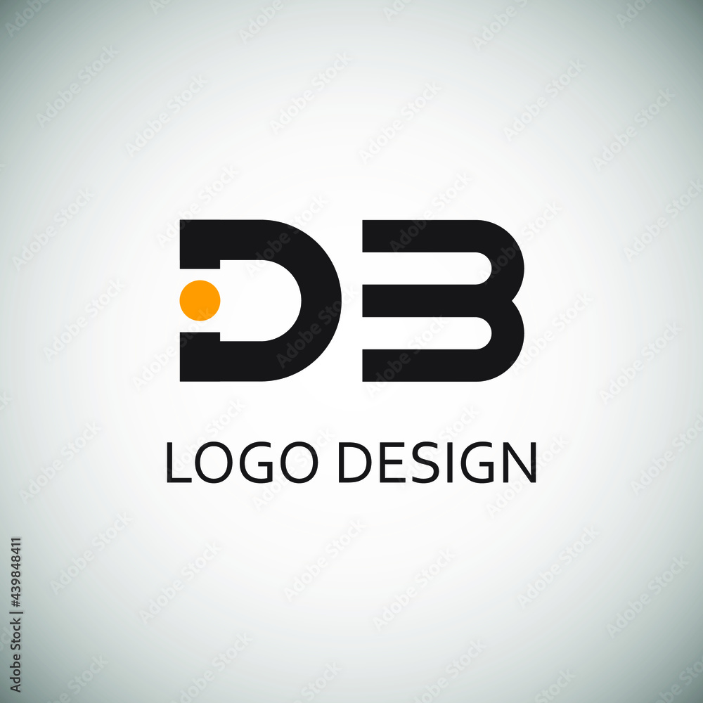 Letter d and b for logo company design - obrazy, fototapety, plakaty 