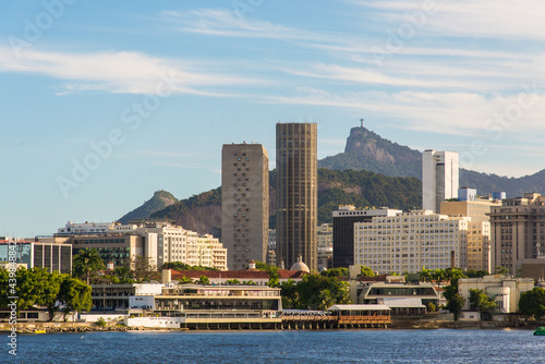 View of Rio de Janeiro City Skyline With Mountains