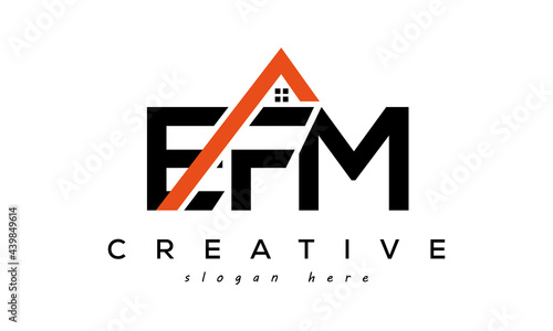 EFM letters real estate construction logo vector photo