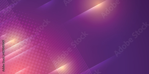 Purple background in vector illustration with glow and lights.