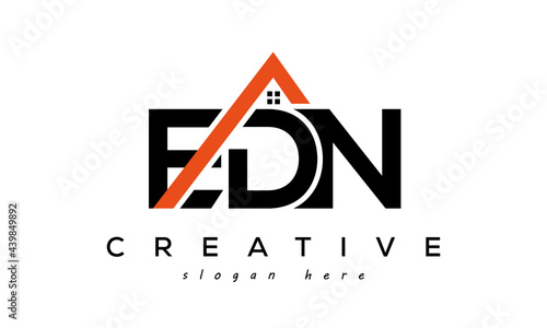 EDN letters real estate construction logo vector photo