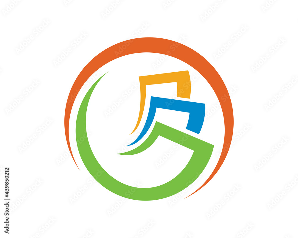 paper circle round abstract logo paper circle round abstract logo