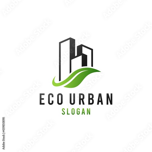 green urban logo, ecological city logo