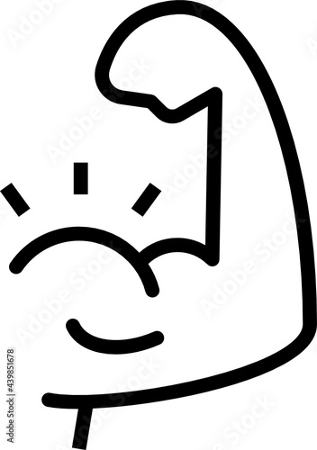 muscle minimal line icon