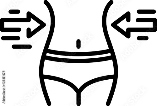 lose weight minimal line icon
