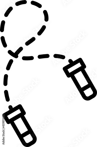 skipping rope minimal line icon