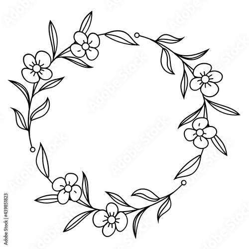 Wildflower Wedding Wreath Frame