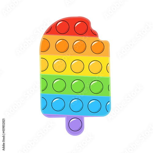 pop it ice cream. Modern toy Antistress.Rainbow Color Antistress Ice Cream Toy.
Ideal for relaxation. development of fine motor skills