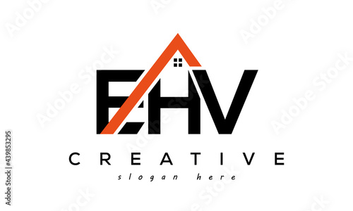 EHV letters real estate construction logo vector photo